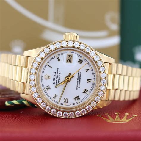 how much gold in ladies presidential rolex|Rolex lady Datejust 18k gold.